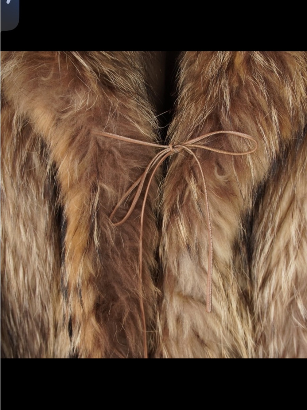 Vintage Japanese Raccoon Fur Coat Jacket Womens Size M Brown Striped Tanuki 80s - Picture 7 of 15